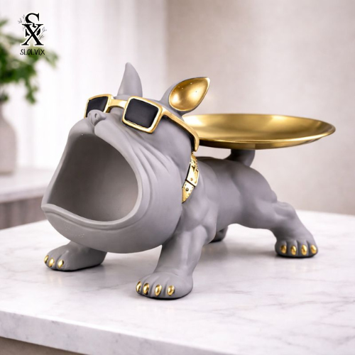 פיגורת בולדוג יוקרתית לעיצוב הבית