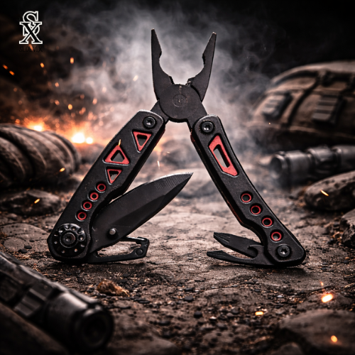 לדרמן מתקפל שחור אדום