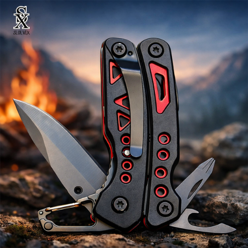 לדרמן מתקפל שחור אדום